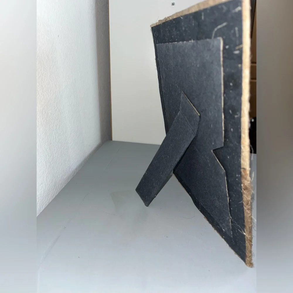 Handmade Natural Fiber Paper Table Top Photo Frame Mixed Media Paper EcoFriendly